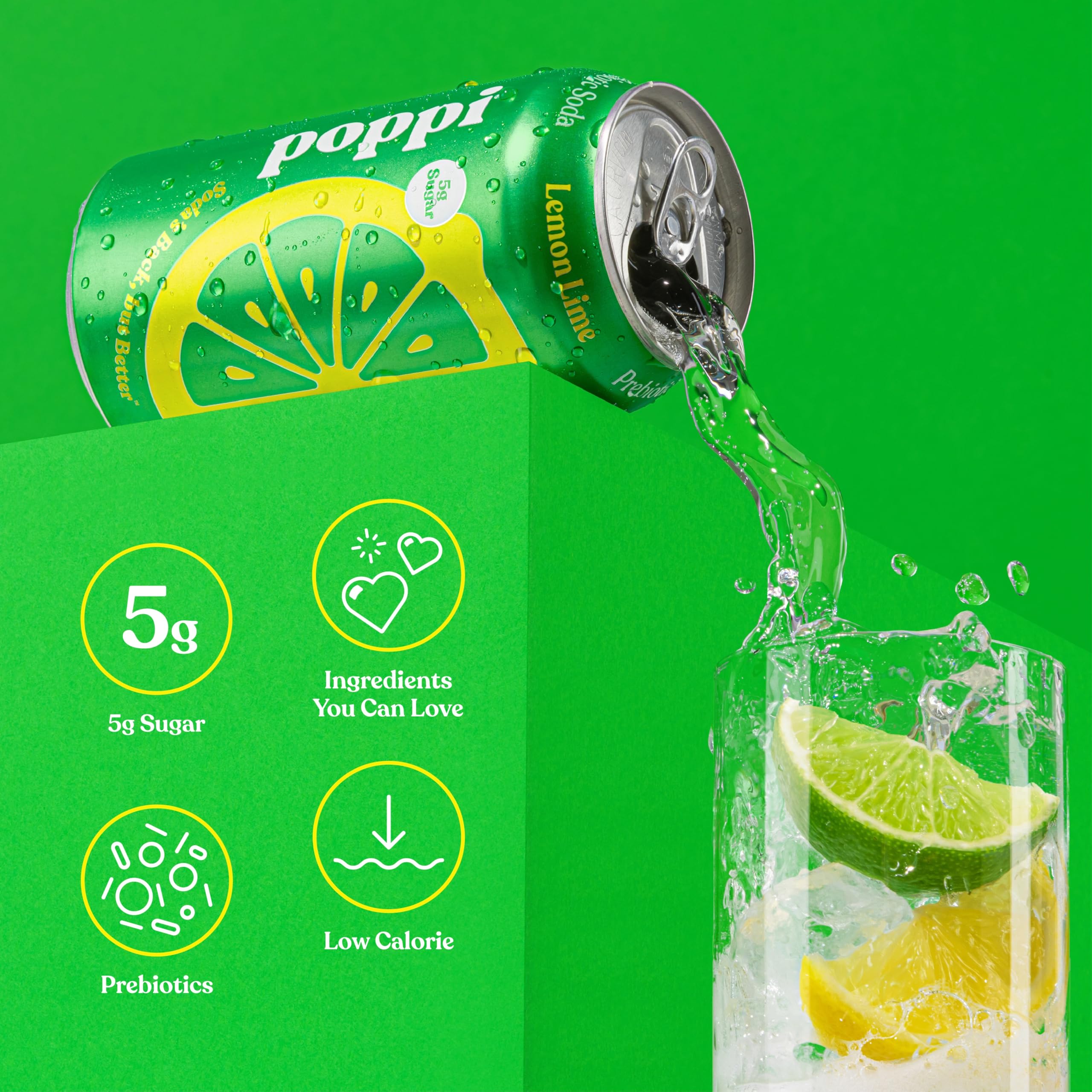 Poppi Prebiotic Soda, Sparkling Water & Fruit Juice, Major Mix, 12 Oz, 12 Pack