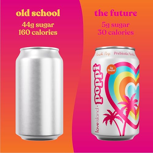 Poppi Sparkling Prebiotic Soda Beverage with Apple Cider Vinegar, Seltzer Water and Fruit Juice, Packaging May Vary, 12 oz, Pack of 12