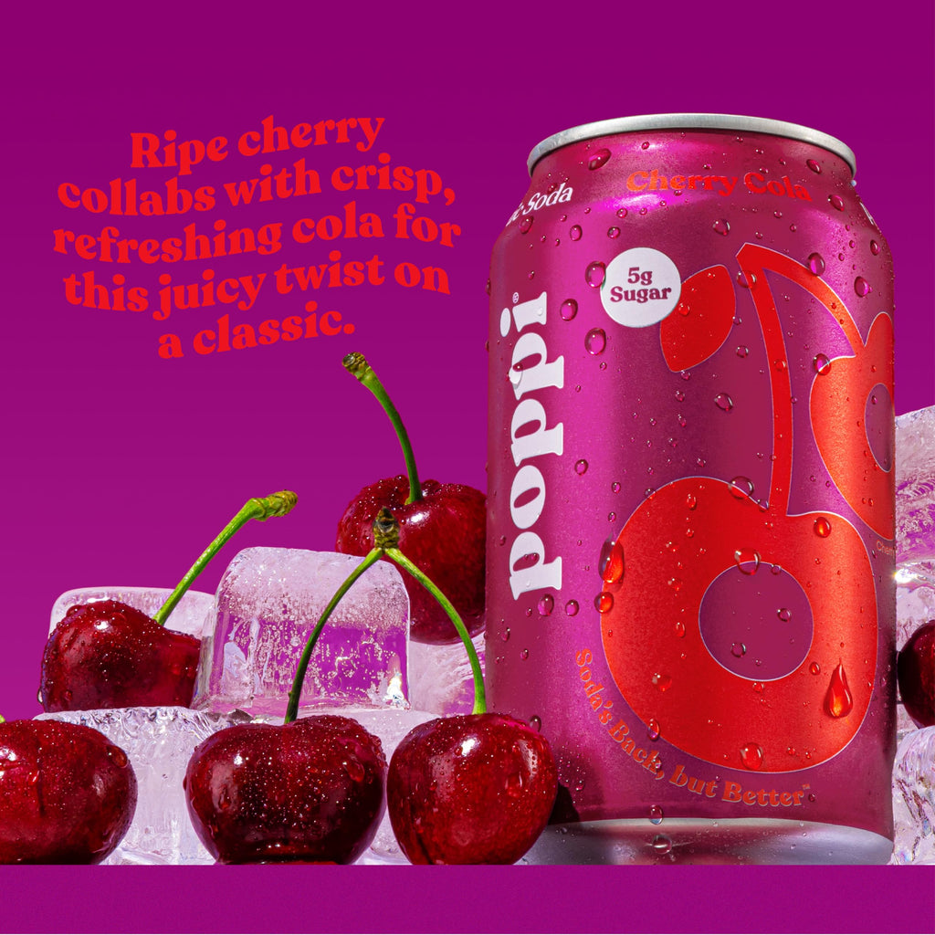 Poppi Sparkling Prebiotic Soda Beverage with Apple Cider Vinegar, Seltzer Water and Fruit Juice, Packaging May Vary, 12 oz, Pack of 12