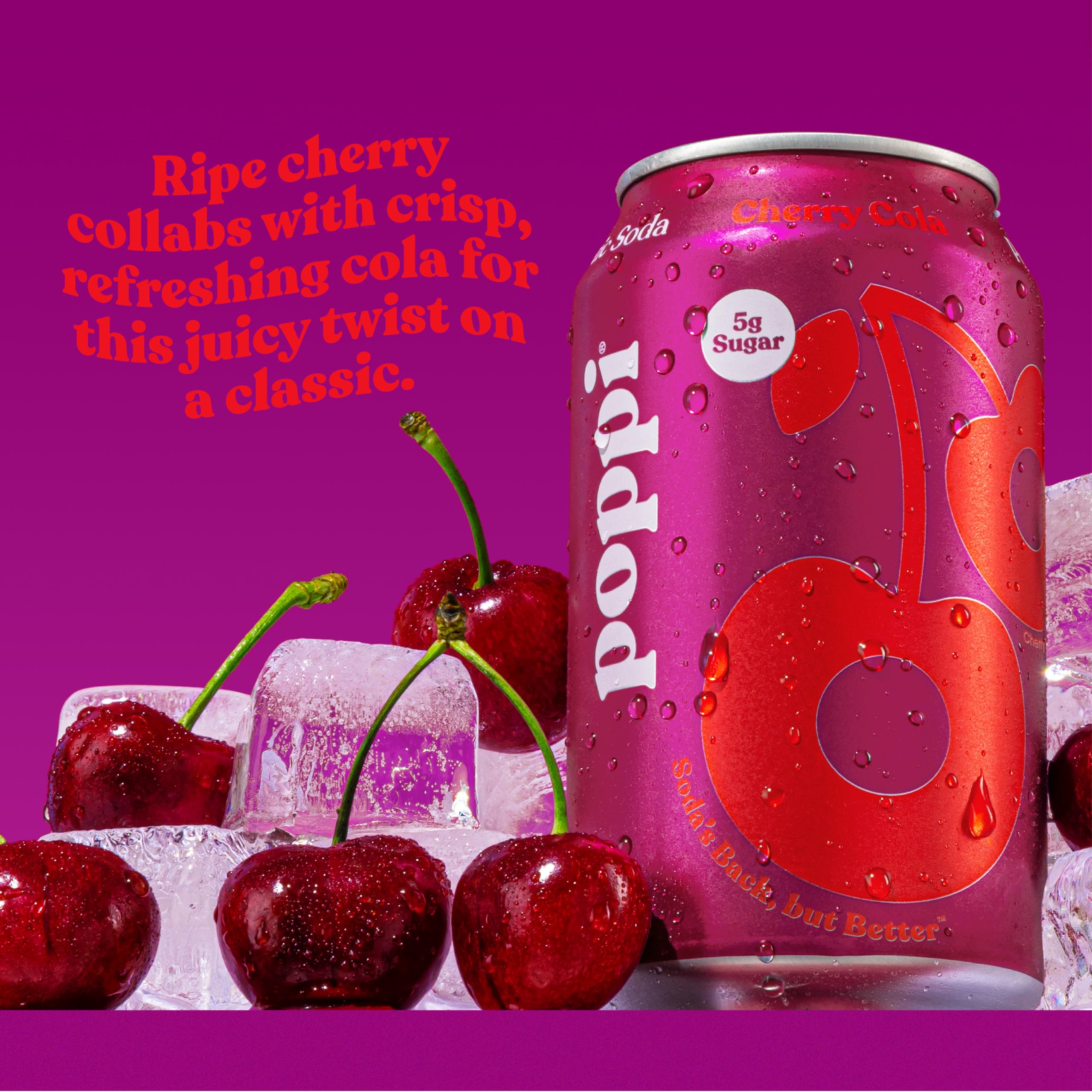 Poppi Sparkling Prebiotic Soda Beverage with Apple Cider Vinegar, Seltzer Water and Fruit Juice, Packaging May Vary, 12 oz, Pack of 12