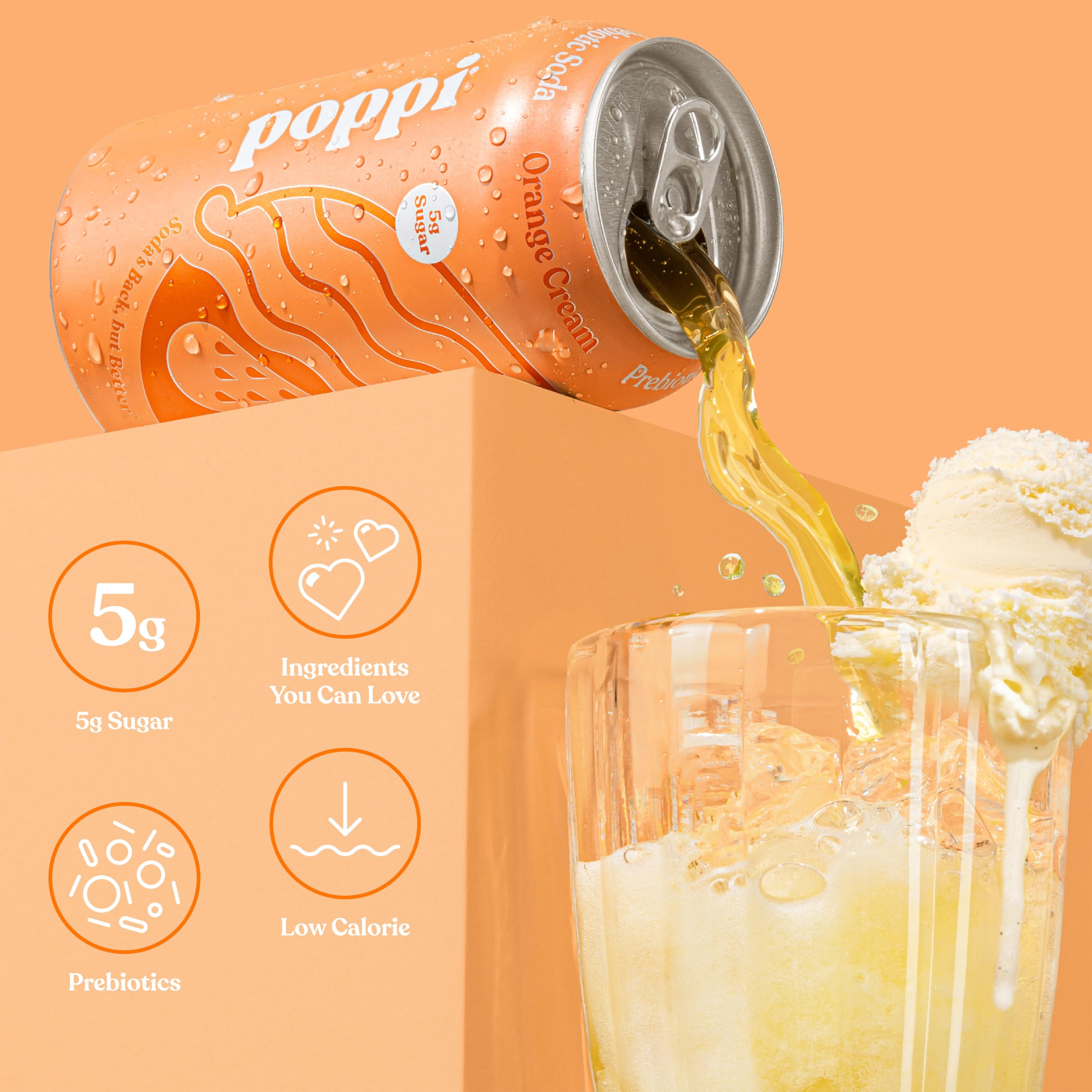 Poppi Sparkling Prebiotic Soda Beverage with Apple Cider Vinegar, Seltzer Water and Fruit Juice, Packaging May Vary, 12 oz, Pack of 12