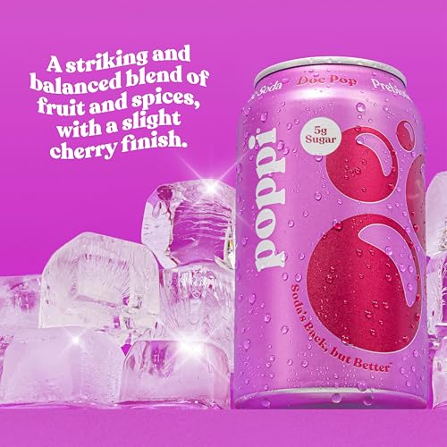 Poppi Sparkling Prebiotic Soda Beverage with Apple Cider Vinegar, Seltzer Water and Fruit Juice, Packaging May Vary, 12 oz, Pack of 12
