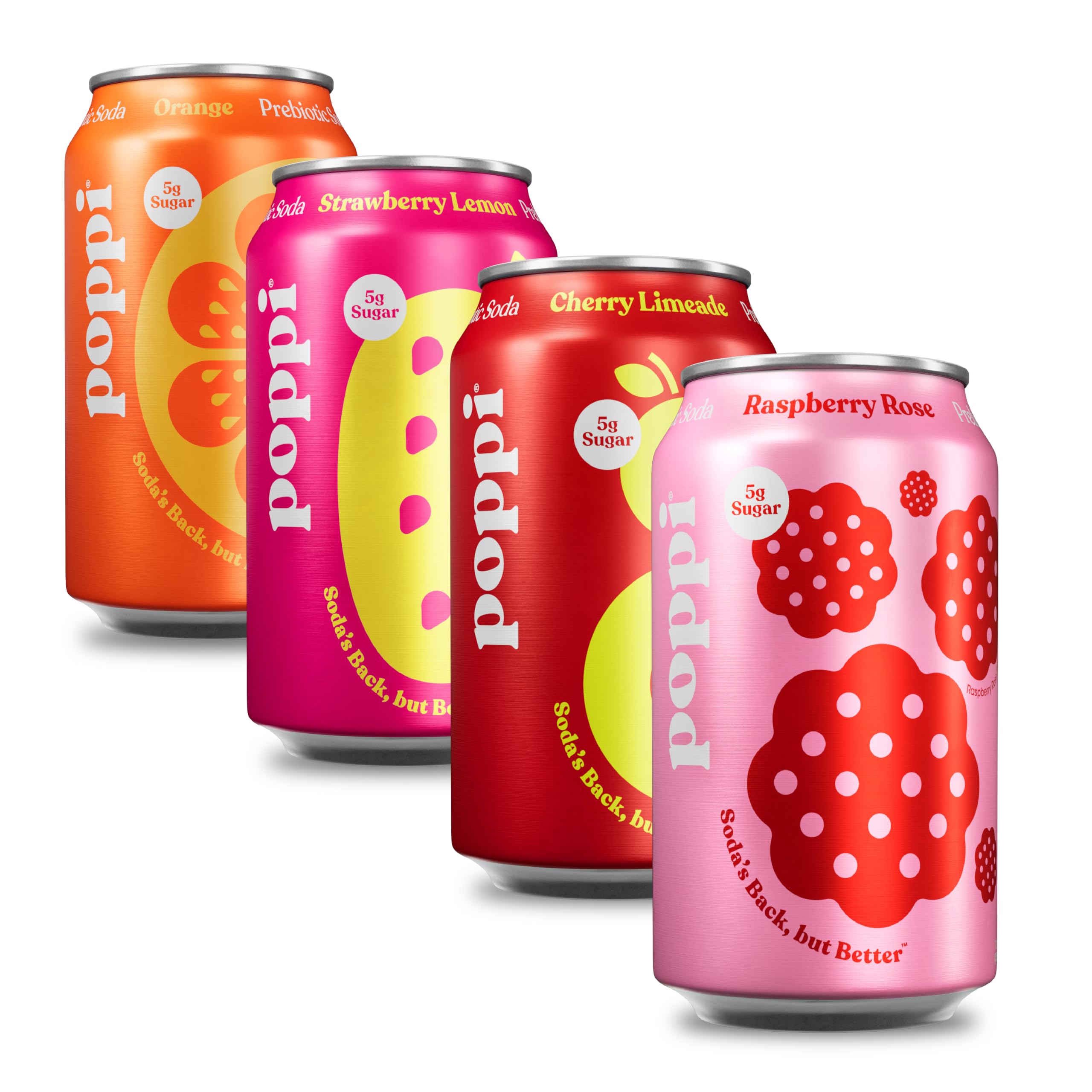 Poppi Prebiotic Soda, Sparkling Water & Fruit Juice, Major Mix, 12 Oz, 12 Pack