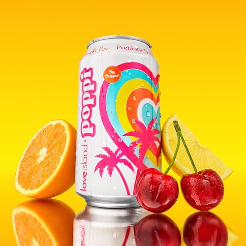 Poppi Sparkling Prebiotic Soda Beverage with Apple Cider Vinegar, Seltzer Water and Fruit Juice, Packaging May Vary, 12 oz, Pack of 12