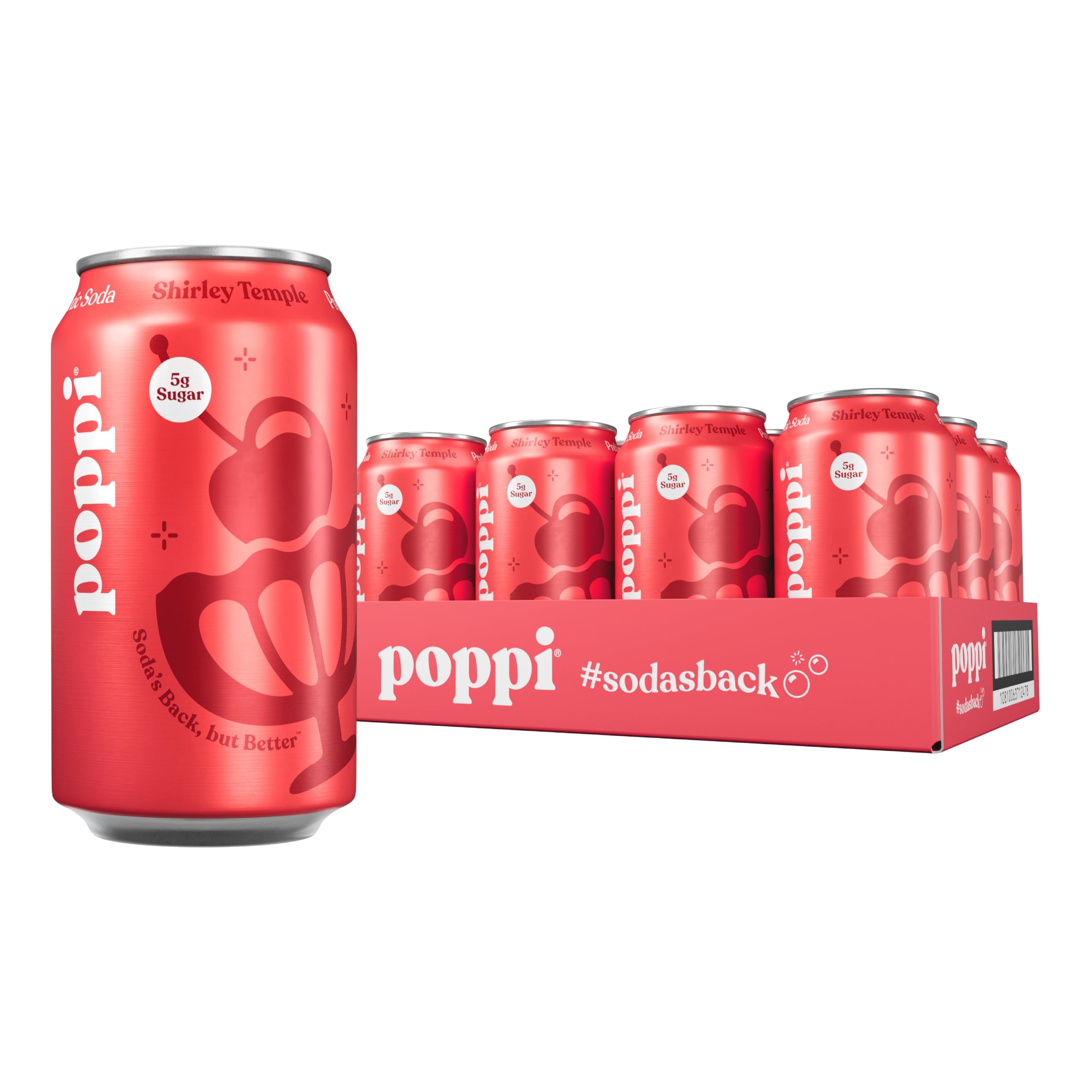 Poppi Sparkling Prebiotic Soda Beverage with Apple Cider Vinegar, Seltzer Water and Fruit Juice, Packaging May Vary, 12 oz, Pack of 12