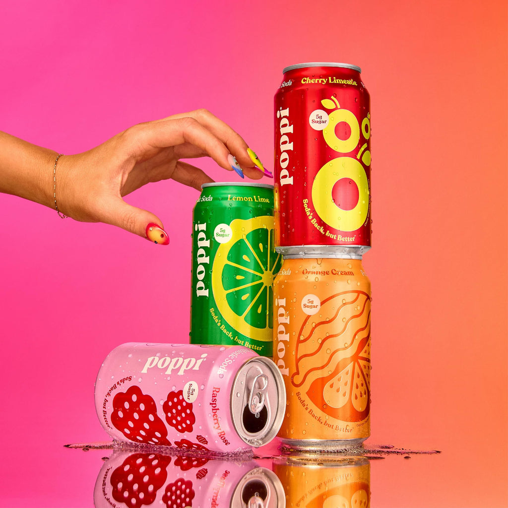 Poppi Prebiotic Soda, Sparkling Water & Fruit Juice, Major Mix, 12 Oz, 12 Pack