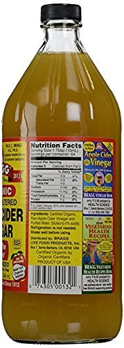 Bragg Usda Organic Raw Apple Cider Vinegar 32 Fl Oz (Pack of 2)