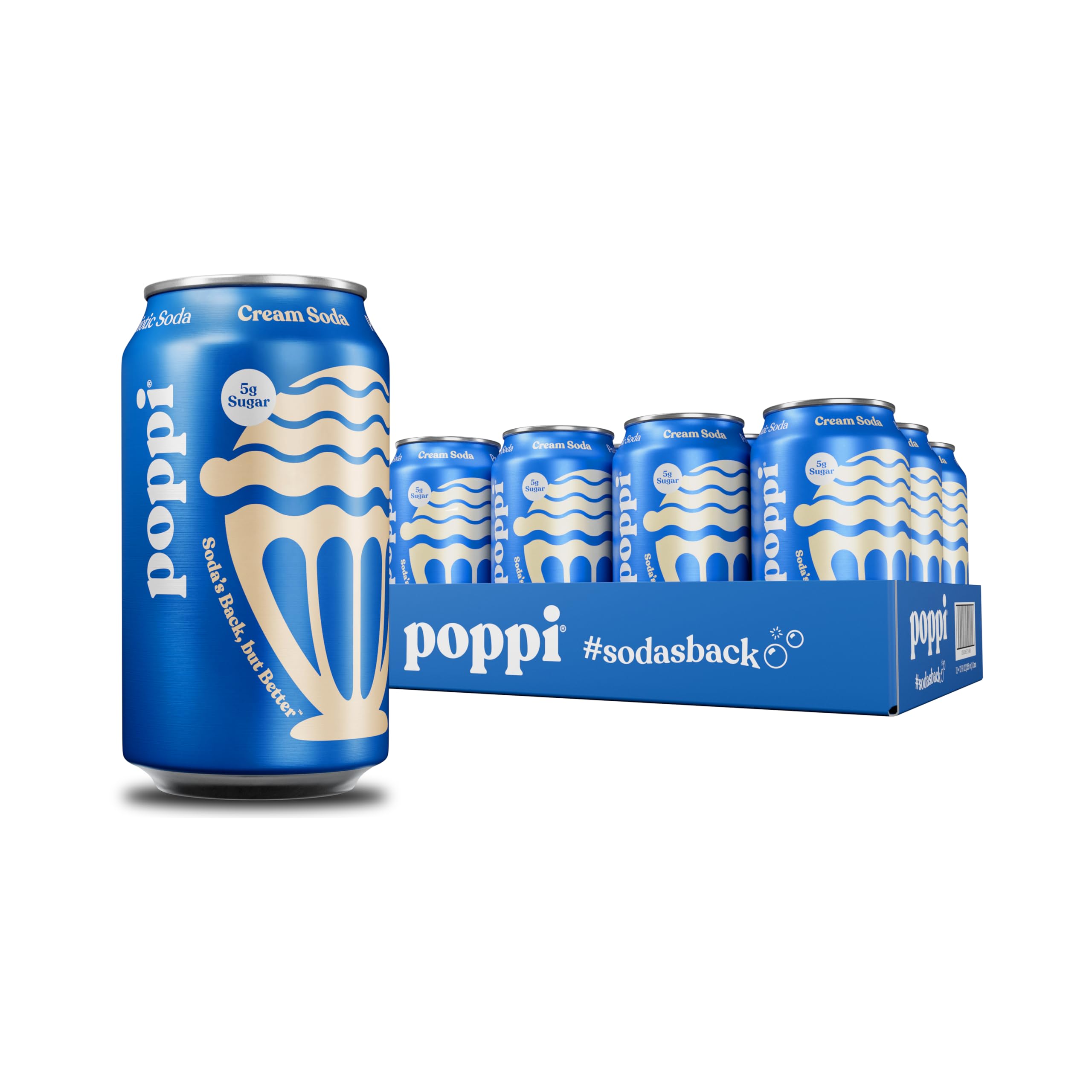 Poppi Sparkling Prebiotic Soda Beverage with Apple Cider Vinegar, Seltzer Water and Fruit Juice, Packaging May Vary, 12 oz, Pack of 12