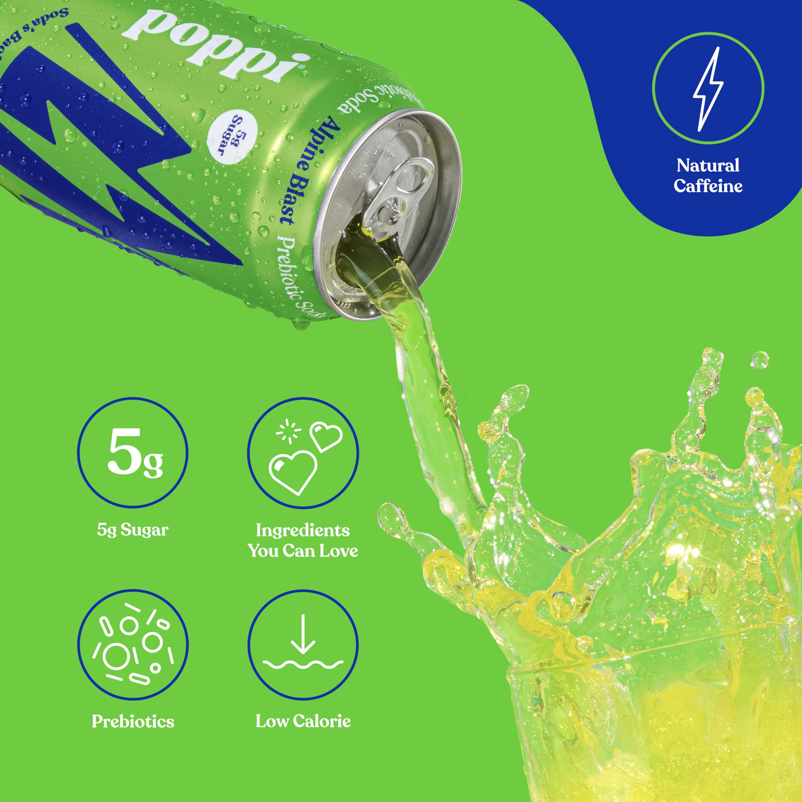 Poppi Sparkling Prebiotic Soda Beverage with Apple Cider Vinegar, Seltzer Water and Fruit Juice, Packaging May Vary, 12 oz, Pack of 12