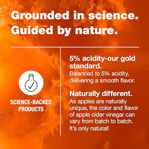 Bragg Organic Apple Cider Vinegar With the Mother– Raw, Unfiltered All Natural Ingredients