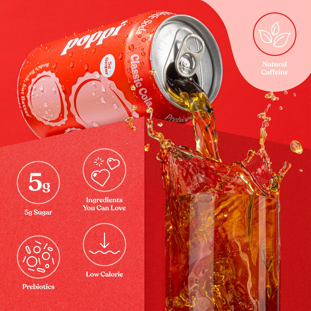 Poppi Prebiotic Soda, Sparkling Water & Fruit Juice, Major Mix, 12 Oz, 12 Pack