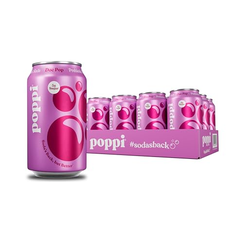 Poppi Sparkling Prebiotic Soda Beverage with Apple Cider Vinegar, Seltzer Water and Fruit Juice, Packaging May Vary, 12 oz, Pack of 12
