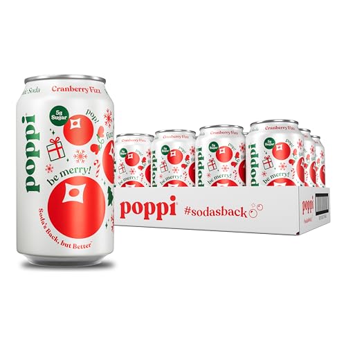 Poppi Sparkling Prebiotic Soda Beverage with Apple Cider Vinegar, Seltzer Water and Fruit Juice, Packaging May Vary, 12 oz, Pack of 12