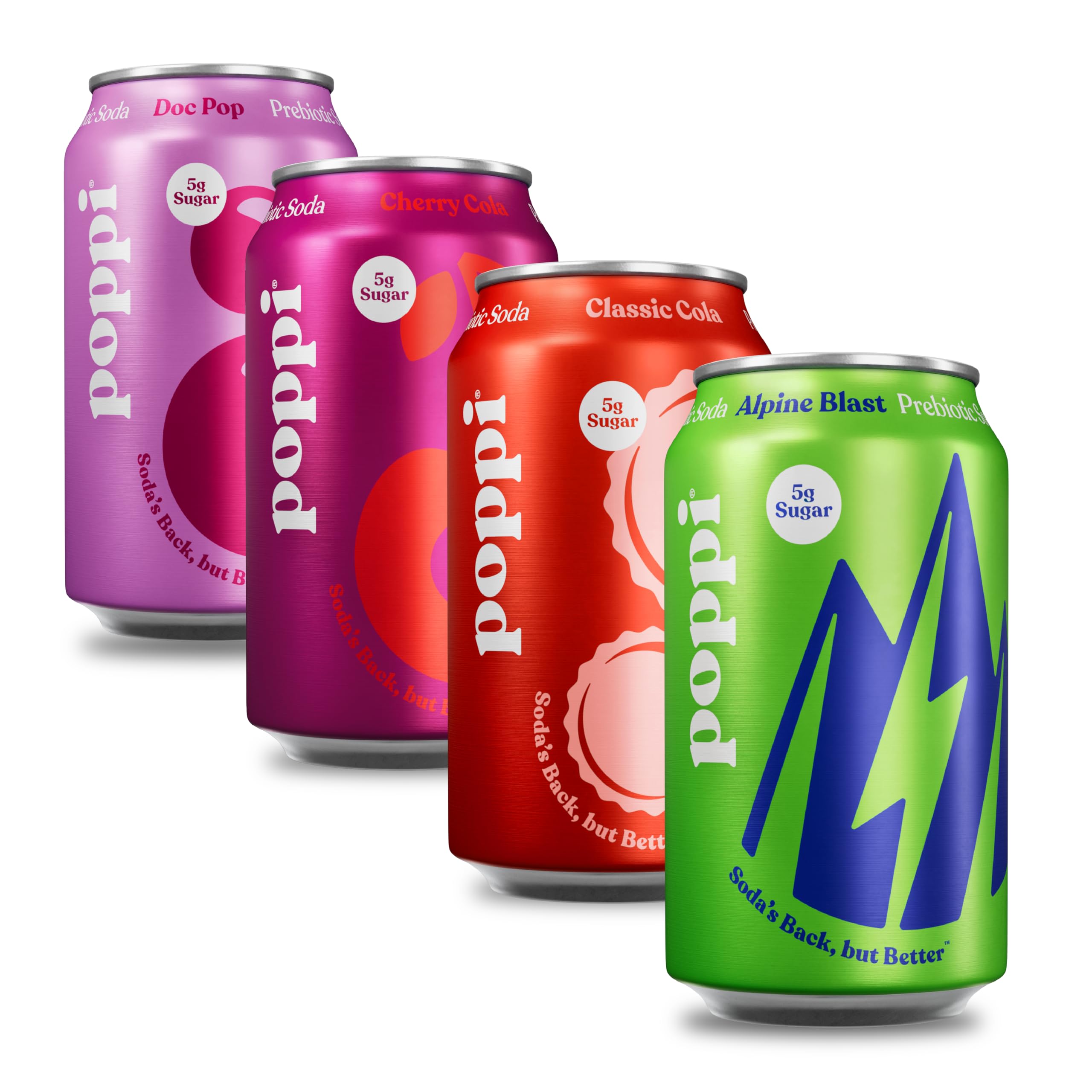 Poppi Prebiotic Soda, Sparkling Water & Fruit Juice, Major Mix, 12 Oz, 12 Pack