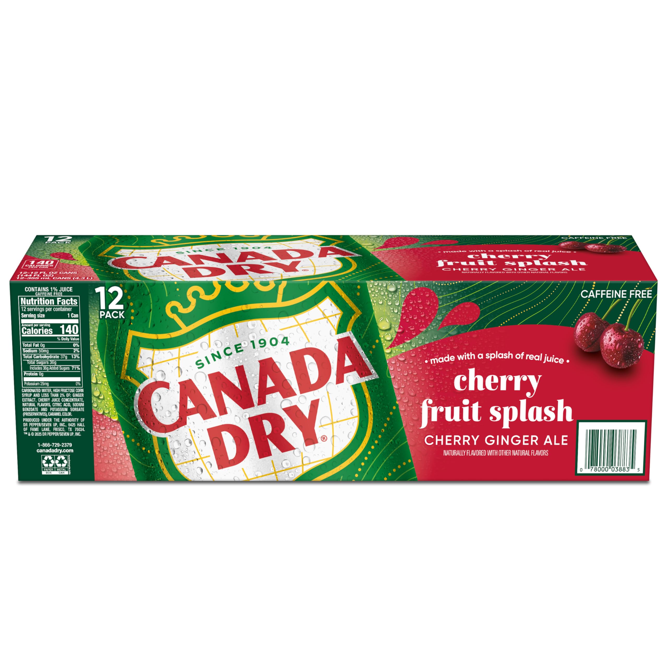 Canada Dry Zero Sugar Ginger Ale Soda