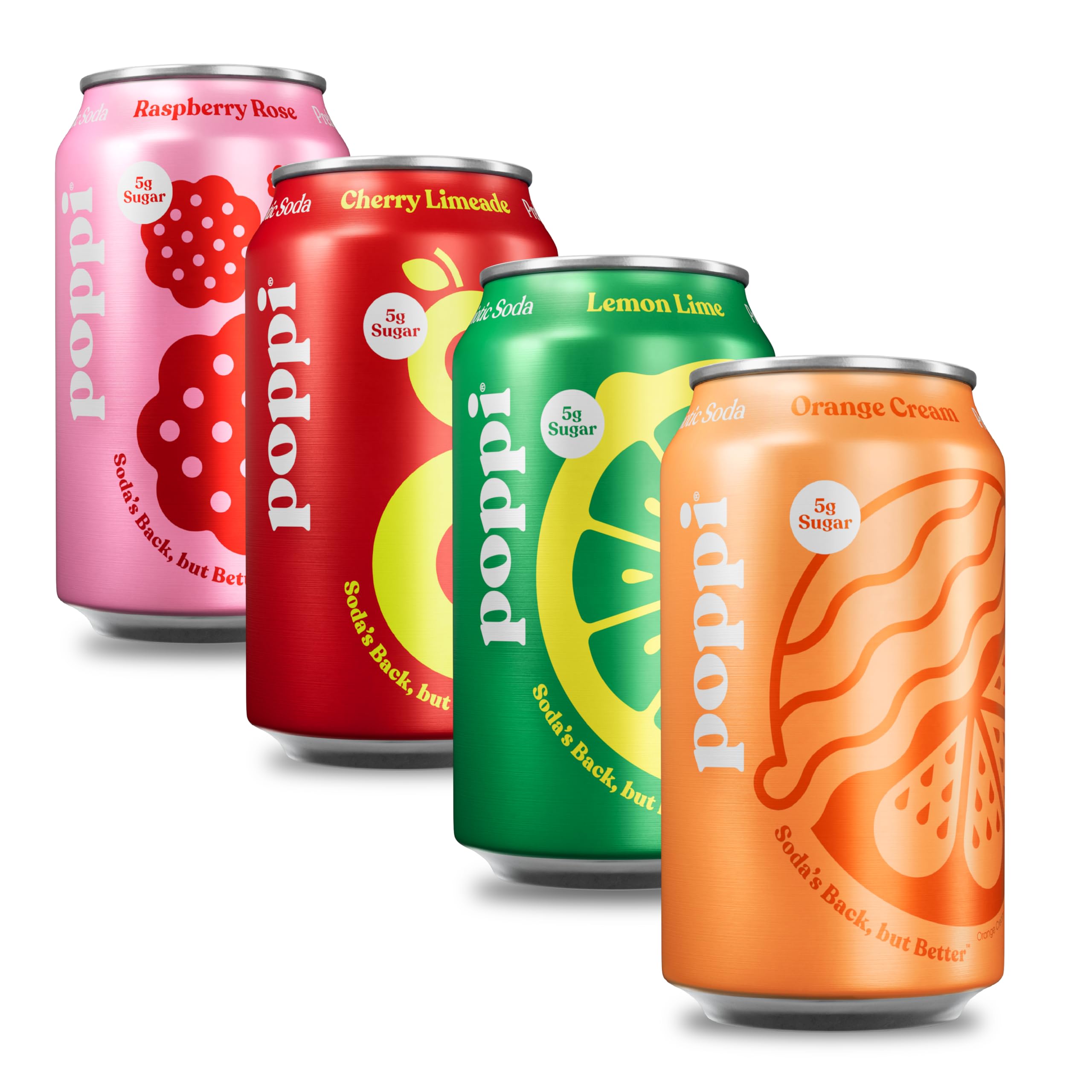 Poppi Prebiotic Soda, Sparkling Water & Fruit Juice, Major Mix, 12 Oz, 12 Pack